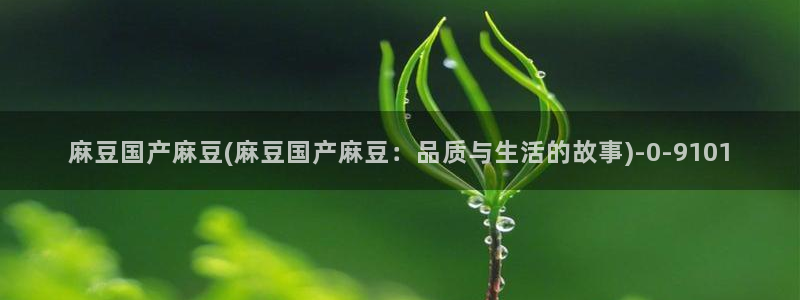 青草社区麻豆：麻豆国产麻豆(麻豆国产麻豆：品质与生活的故事)